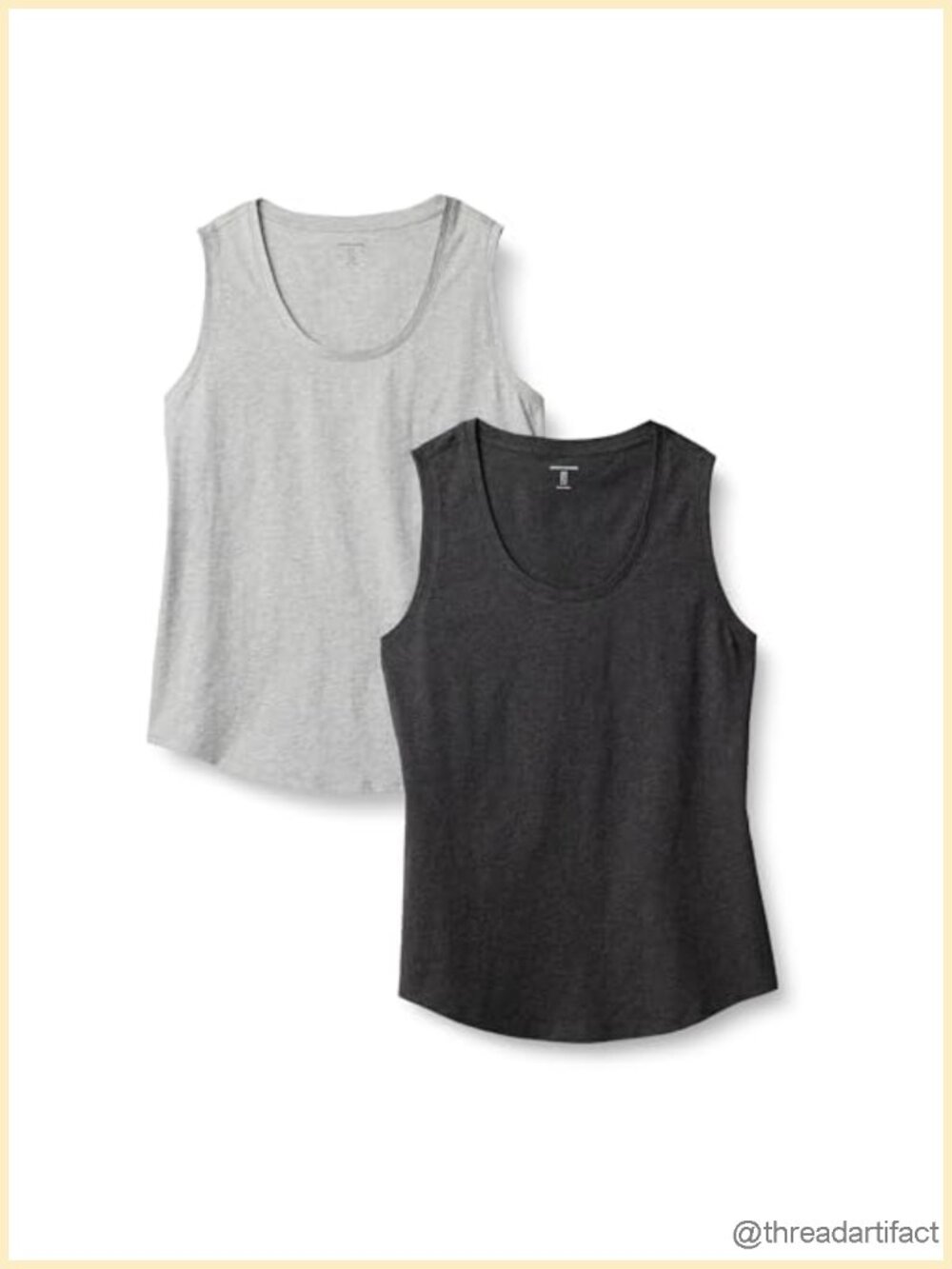 100% Cotton Sleeveless Tank Top, Pack of 2, S-XL - Picture 1 of 6